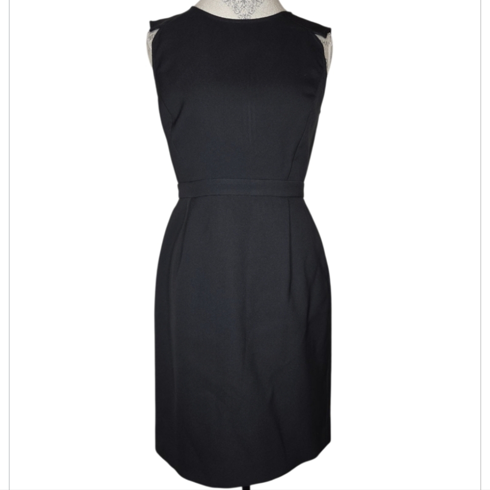 J Crew Factory Black Sheath Dress Size 6